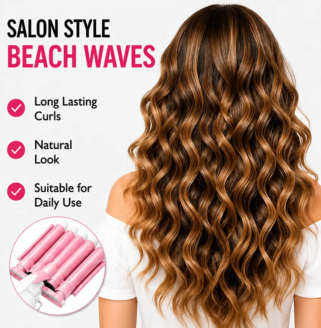 SHINON 5 Barrel Hair Waver Curling Iron | Professional Ceramic Hair Curler | Fast Heating Hair Styling Tool