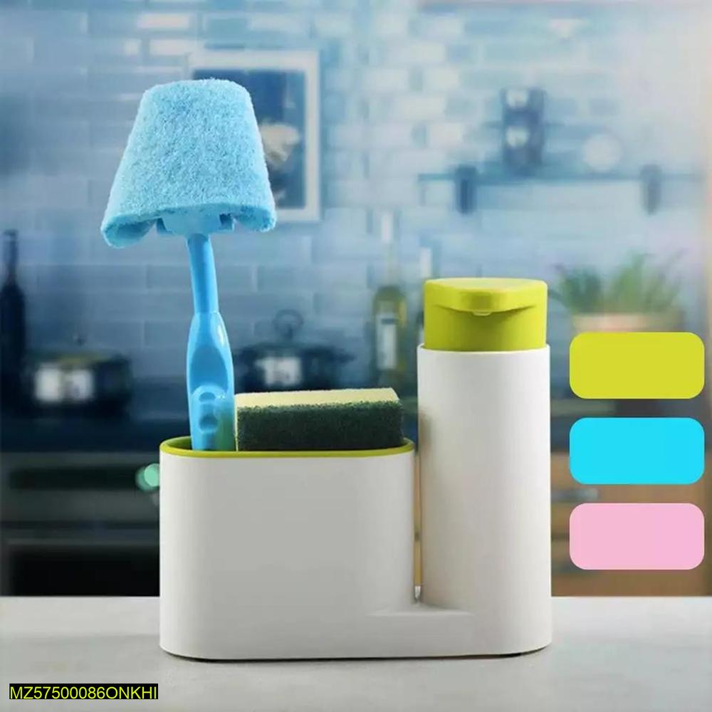 Kitchen Soap Dispenser & Brush Holder Set