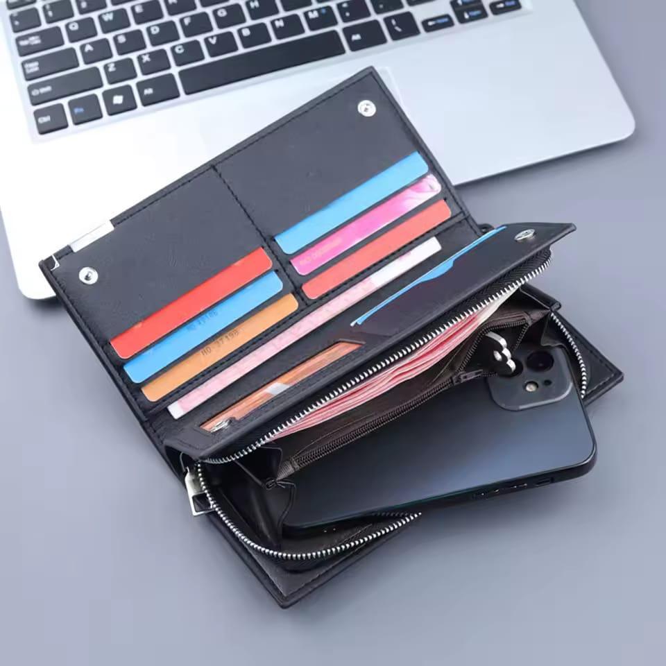 Baellerry PU Leather Long Wallet Multicolor Unisex