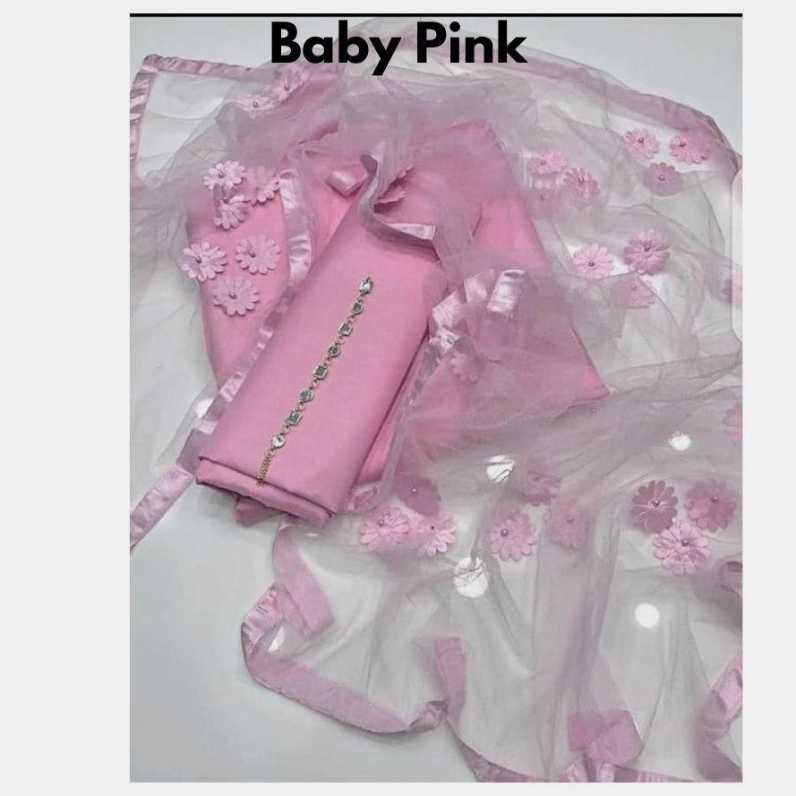 Katan Silk Suit Set Pink for Women