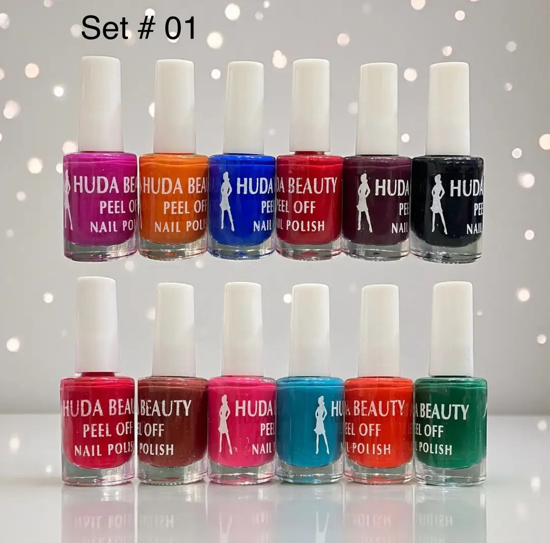 Full Size Huda Beauty Peel Off Nail Polish, Pack Of 12