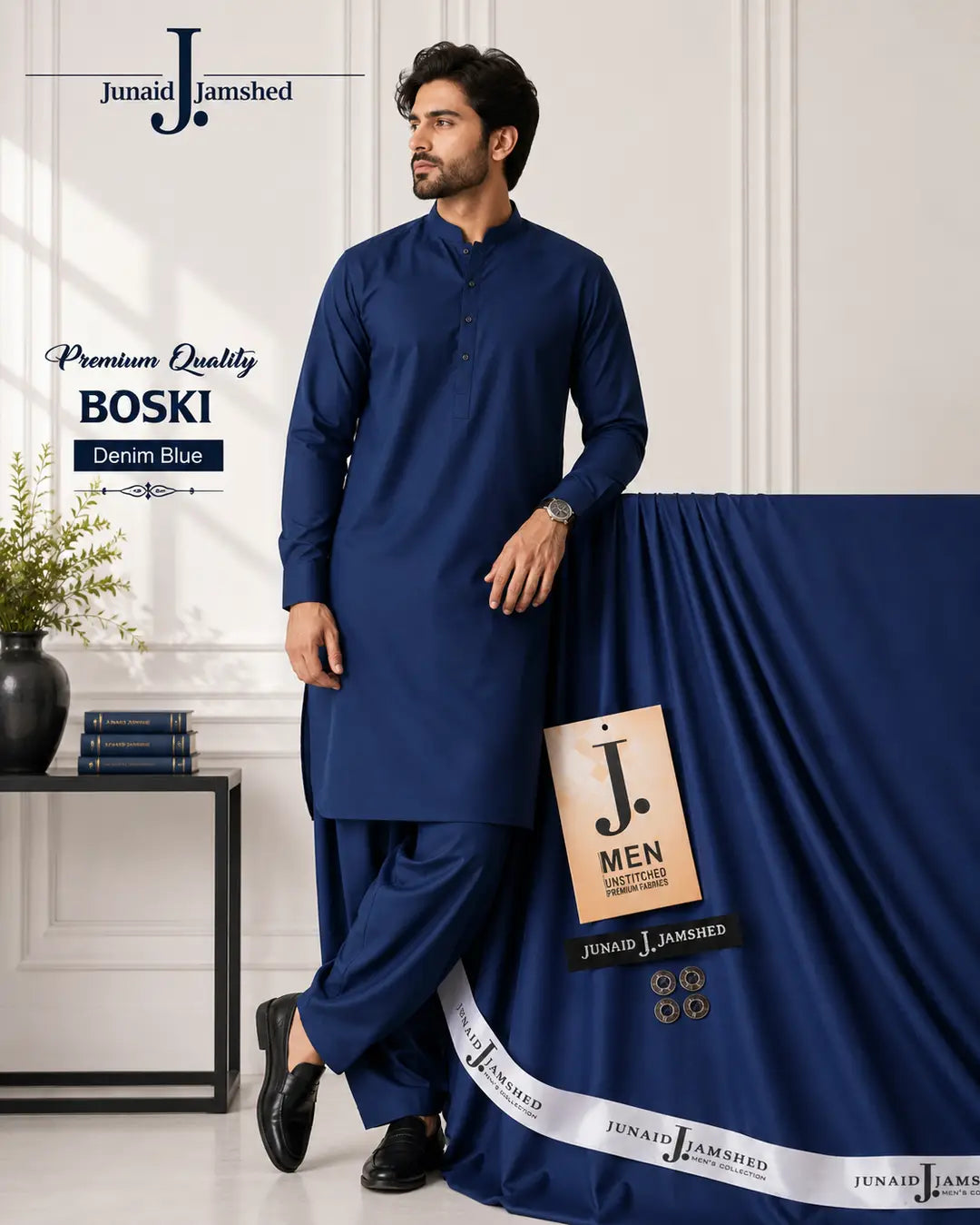 Men’s Unstitched Wash And Wear Plain Suit