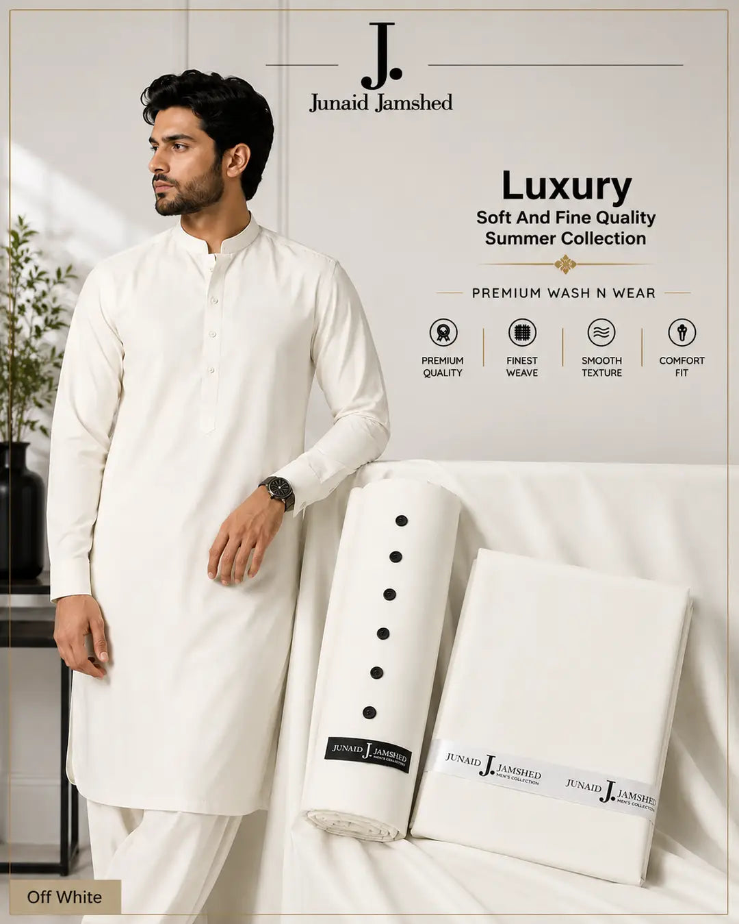 Men’s Unstitched Wash And Wear Plain Suit