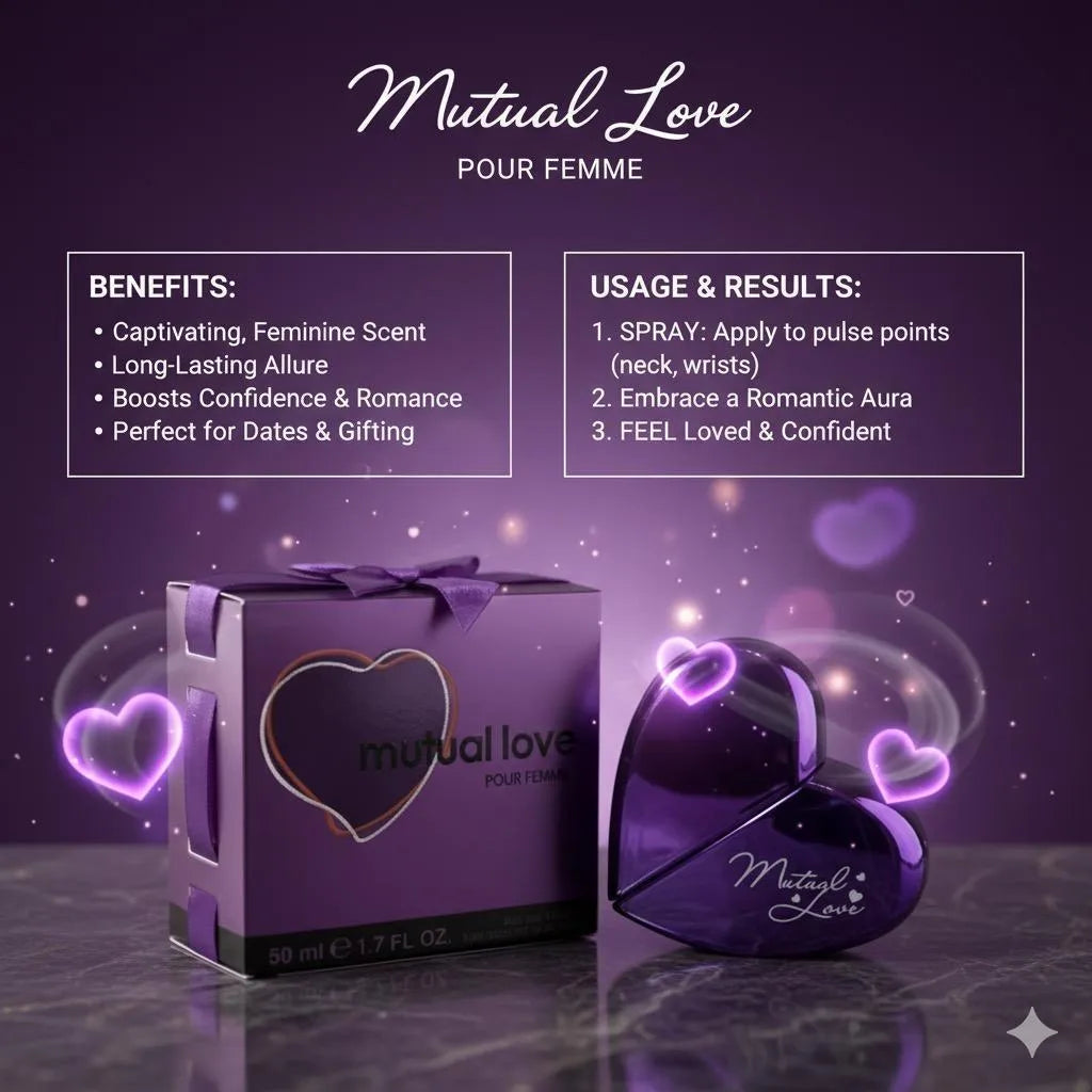 Mutual Love Eau de Parfum 100ml Purple Heart Bottle for Women
