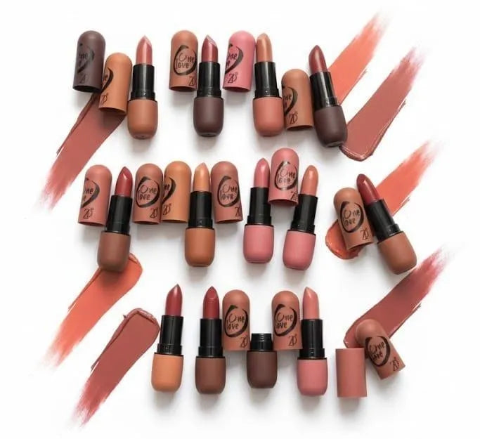 Matte Lipstick Set 12 Shades Long Lasting Pakistani