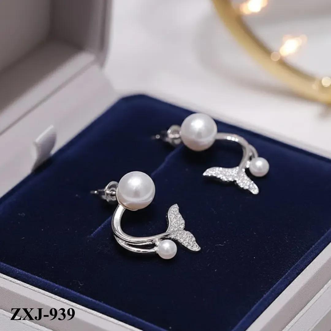 Korean Fish Tail Earrings Gold Plated Lightweight Comfortable