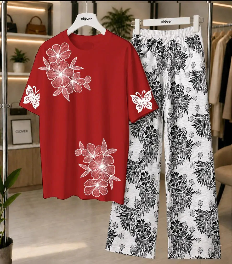 Markaz verified seller MZ2098202822DK   Save· 2 2 Pcs Women's Stitched Cotton Jersey Printed Night Suit
