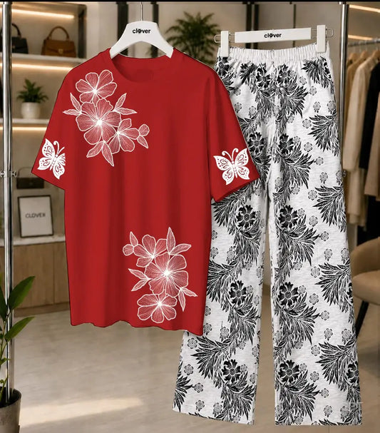 Markaz verified seller MZ2098202822DK   Save· 2 2 Pcs Women's Stitched Cotton Jersey Printed Night Suit