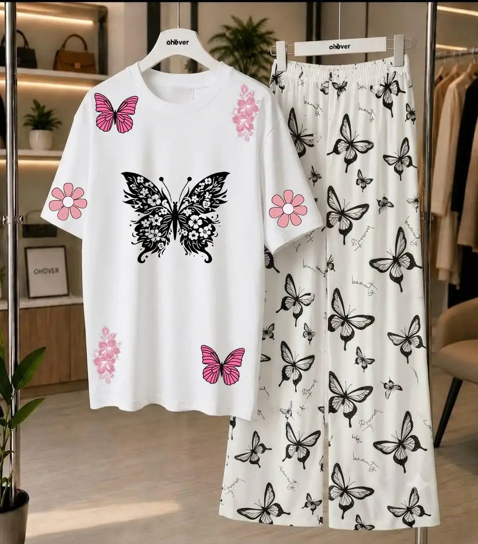 2 Pcs Women's Stitched Jersey Printed Night Suit