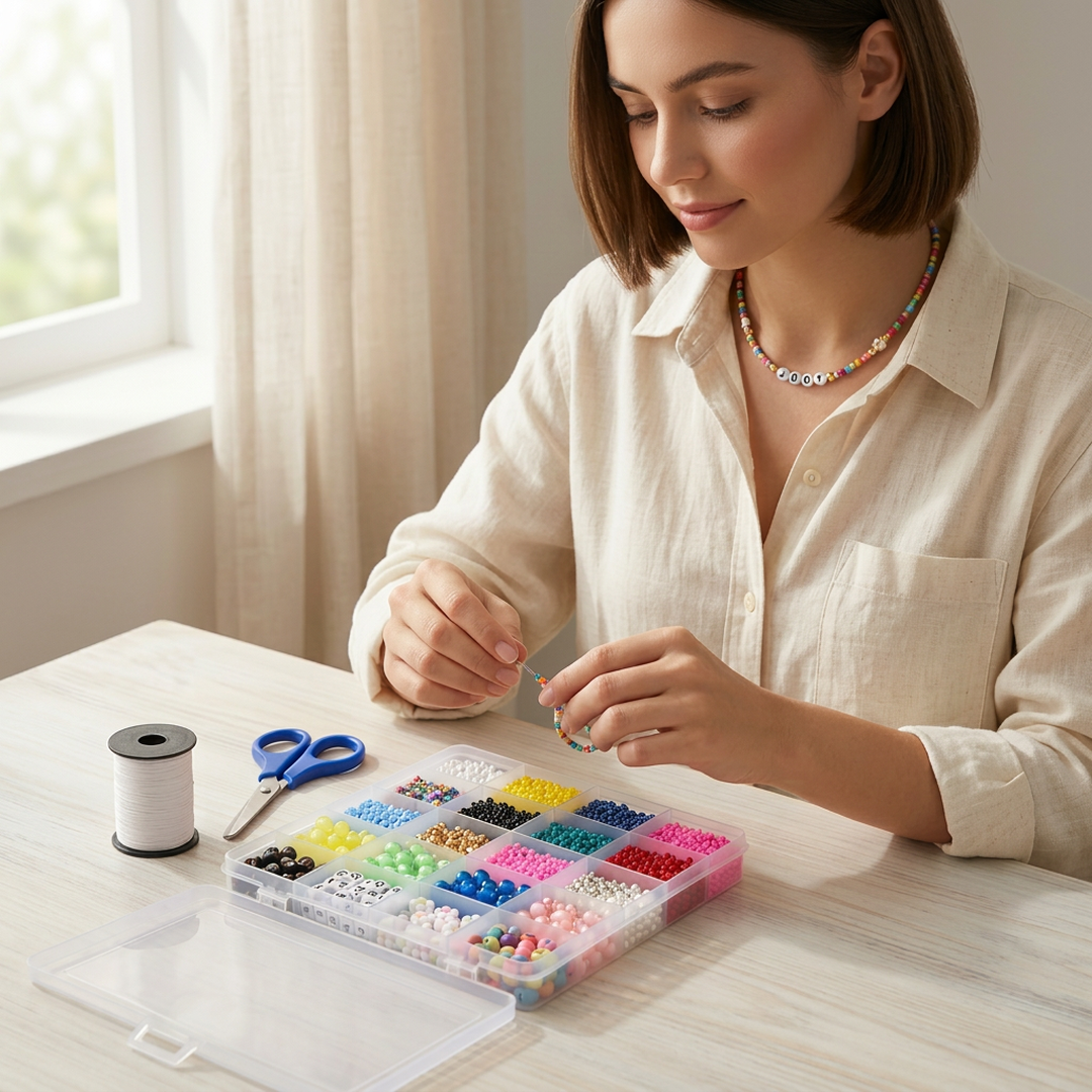 Colorful Beads & Thread Set for DIY Crafts 5.0 2 Ratings