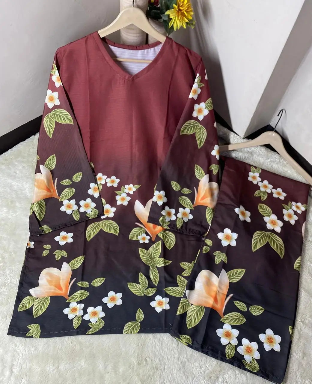 Women's Digital Printed Doria Lawn Cord Set 2PC | Soft Doria Lawn Summer Dress |