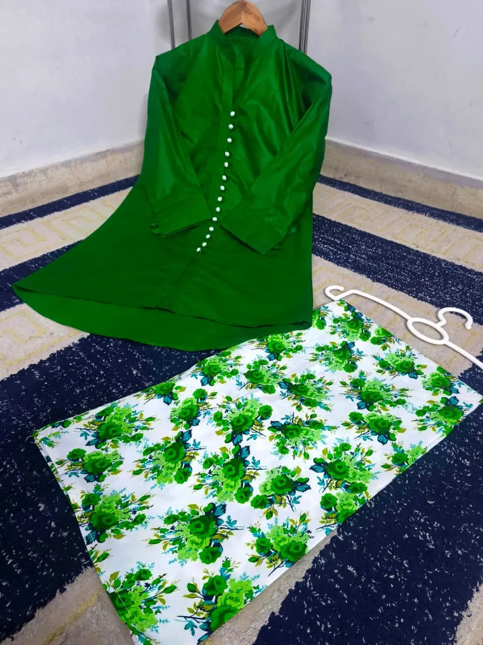 2 Pcs Women's Stitched Cotton Printed Co-Ord Set
