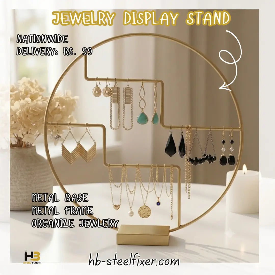 Geometric Jewelry Display Stand by HB Steel Fixerr