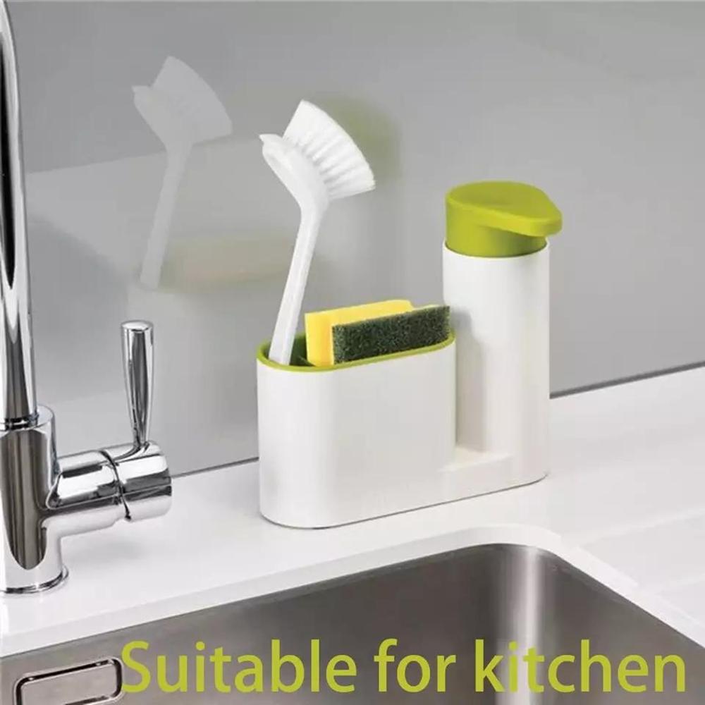 Kitchen Soap Dispenser & Brush Holder Set