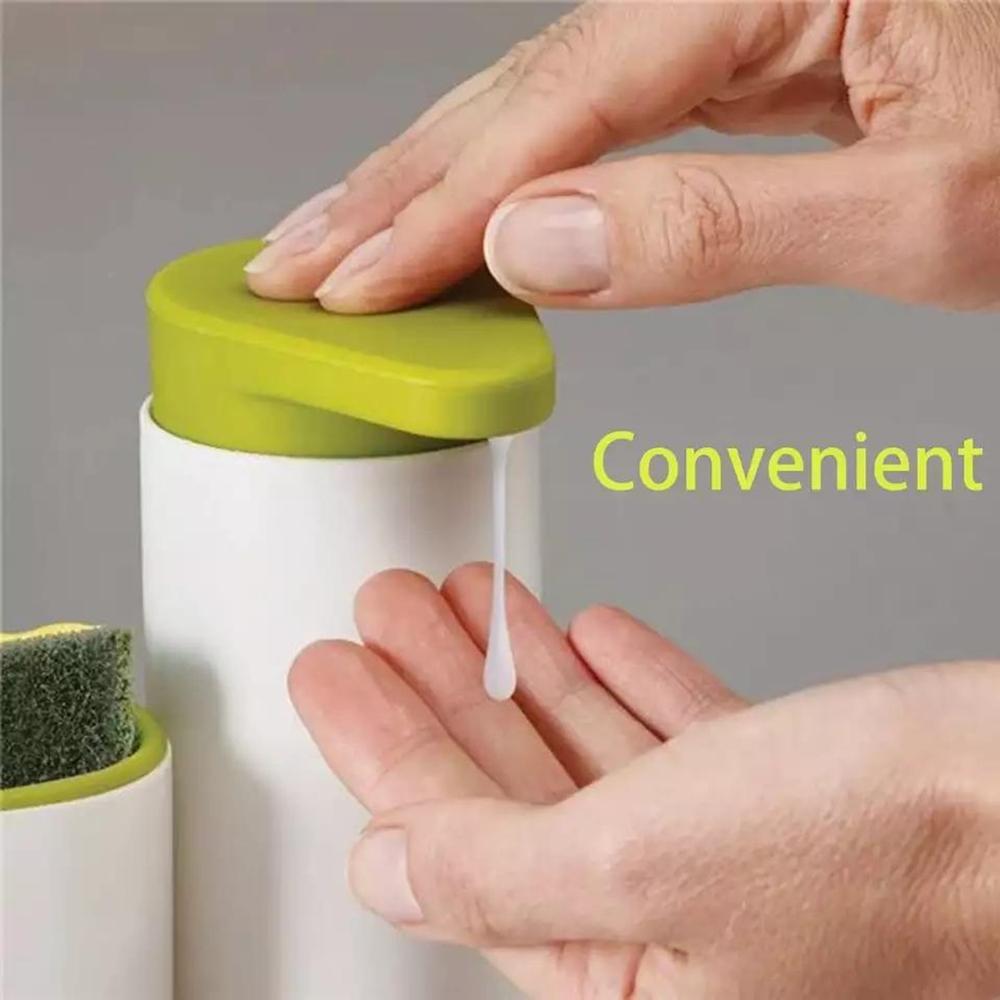Kitchen Soap Dispenser & Brush Holder Set